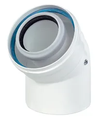 Concentrische rookgasbocht, Ubbink Rolux, aluminium, 60/100mm